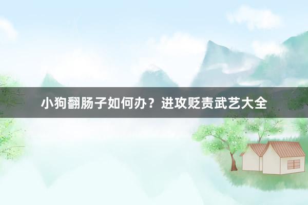 小狗翻肠子如何办?进攻贬责武艺大全